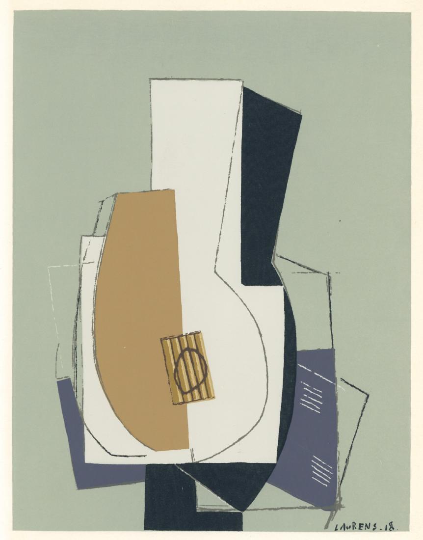 Henri Laurens 1948 Cubist pochoir "Mandoline" (1 of 1)