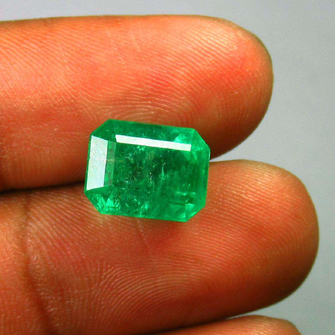 5.25 Ct Genuine Colombian Emerald 11X9 mm Octagon Cut (1 of 4)