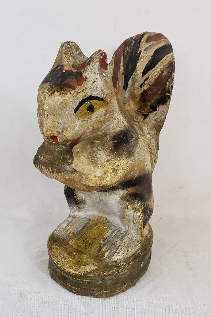 Large chalkware squirrel ca 1850's (1 of 6)