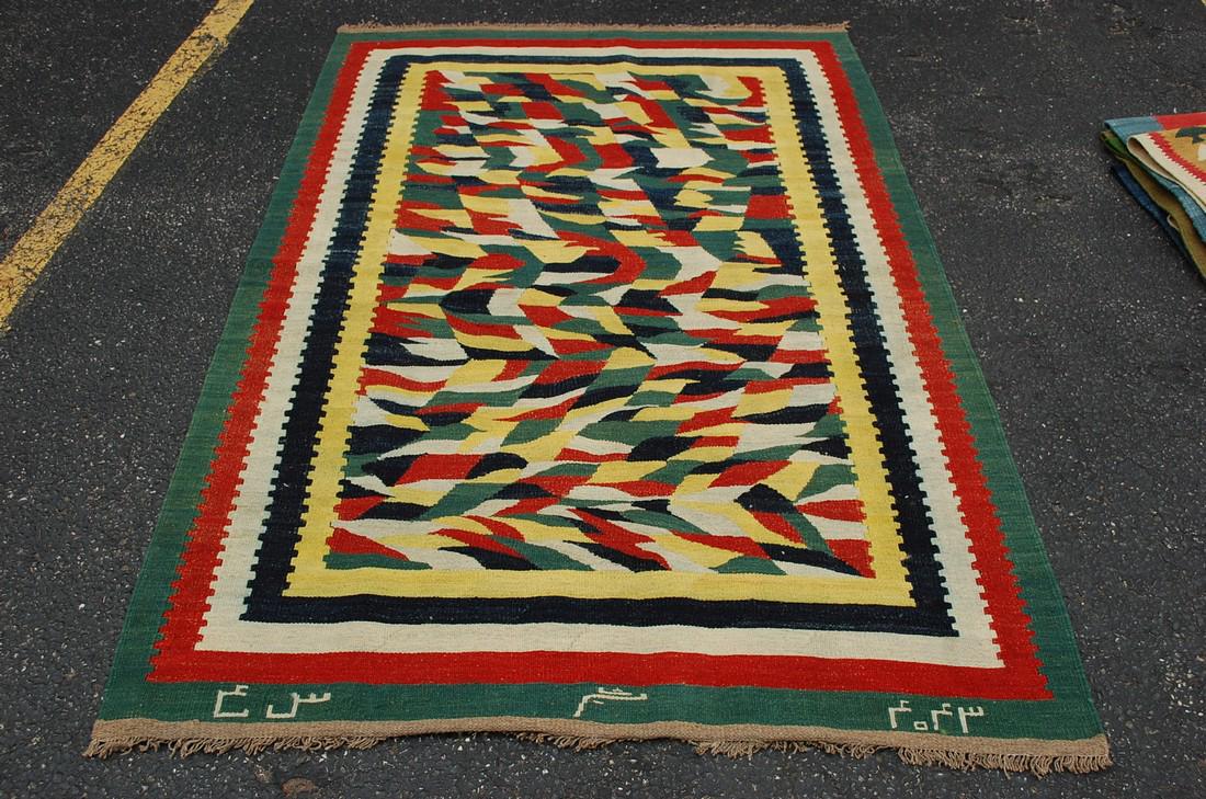 Circa 1940's ANTIQUE DETAILED BIJAR KILIM FLAT WOVEN (1 of 8)