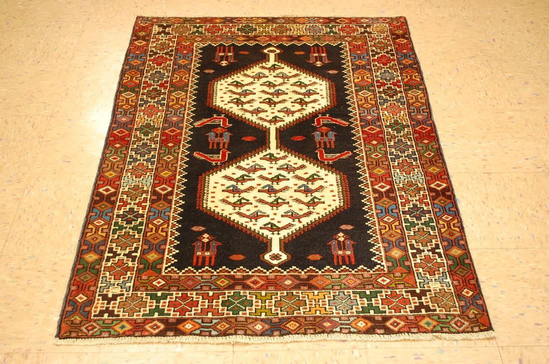 C1930s ANTIQUE PERSIAN SHERAZ QASHKAI RUG 3'4" x 5' 9" (1 of 10)