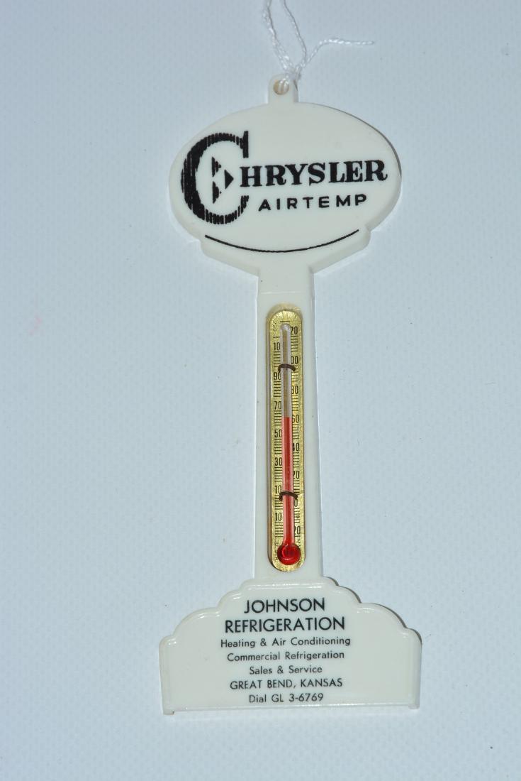 Chrysler Airtemp Plastic Pole Thermometer: No Reserve! rated 8.5, has light wear, tube is good, 6.75"T., TAC #015550 Shipping: Domestic: Flat-rate of $15.00 to anywhere within the contiguous U.S. Combined shipping: Please ask about combined sh