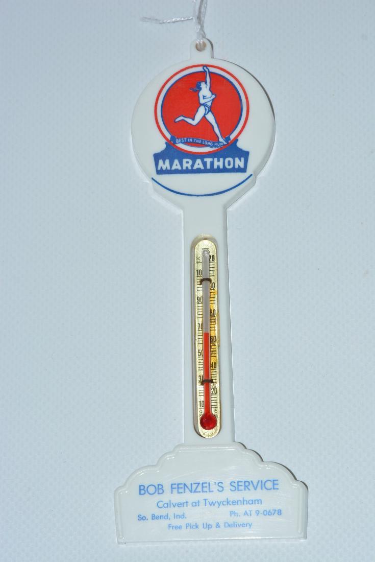 Marathon w/running man logo Plastic Pole Thermometer (1 of 2)