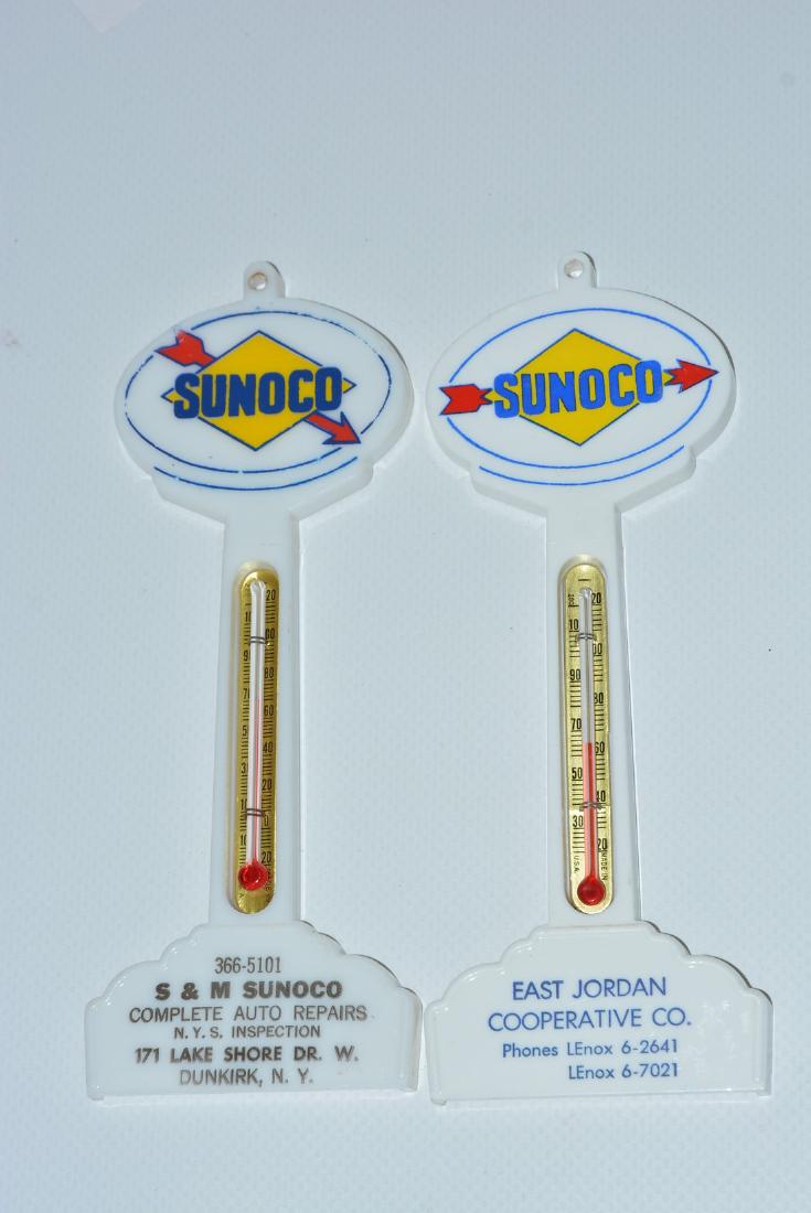 2-Different Sunoco Plastic Pole Thermometers (1 of 2)