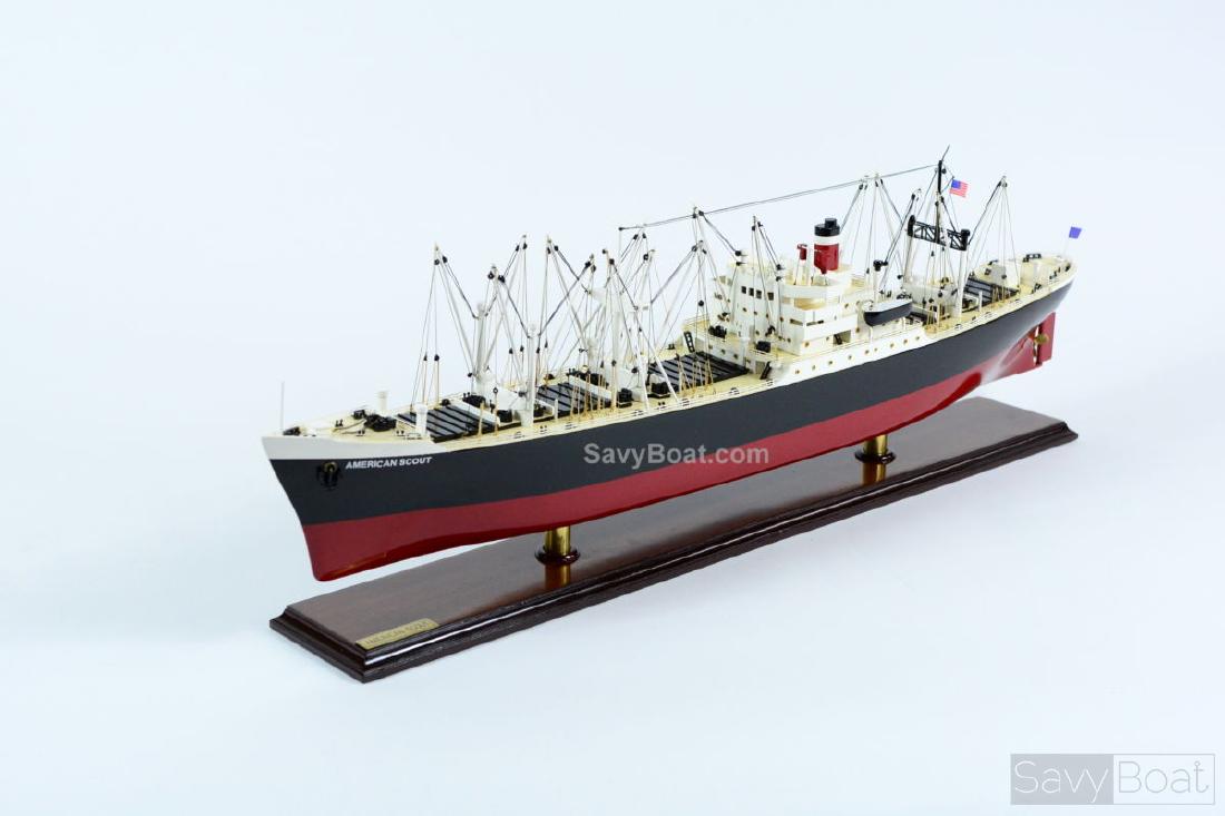 American Scout C-2: American Scout C-2 Dimension approx.: 35" L x 5" W x 11" H; The model is already built, NOT a model ship kit; Hand crafted by artisans from scratch using high quality woods & metal fittings Descriptio
