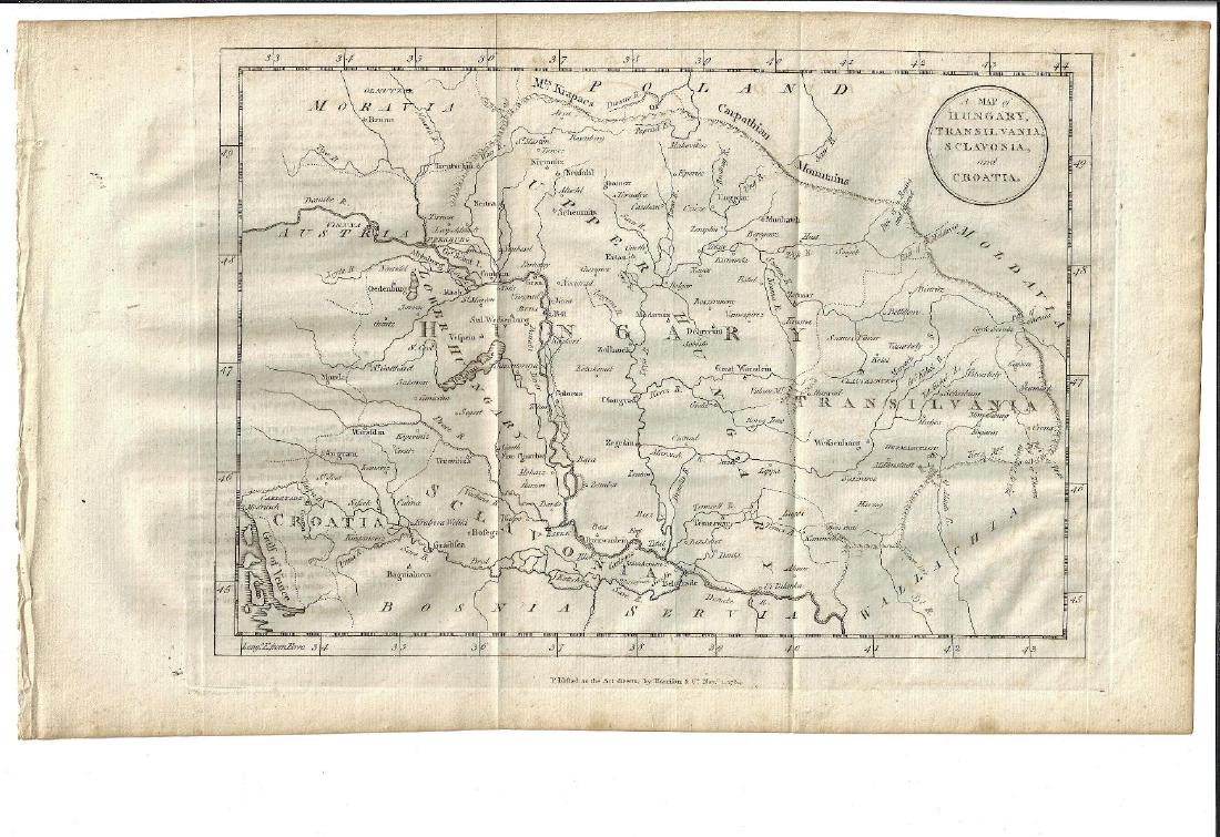 1784 Folding Map Hungary Transilvania (1 of 1)