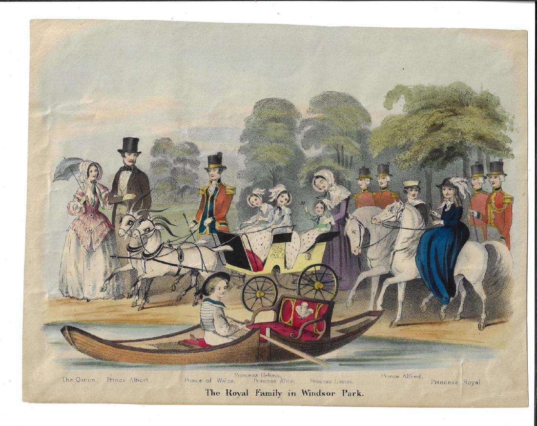 19th C Colored Engraving Victoria Family (1 of 1)