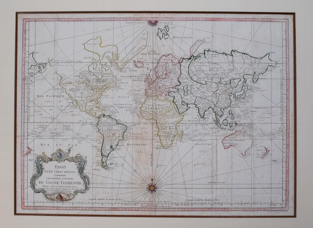 1748 Bellin World Map -- Essay d'une Carte Reduite, (1 of 1)