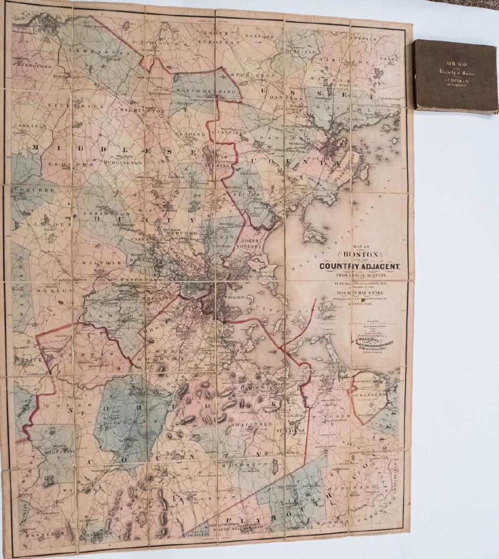 1860 Dutton / Walling Case Map of Boston -- Map of (1 of 1)