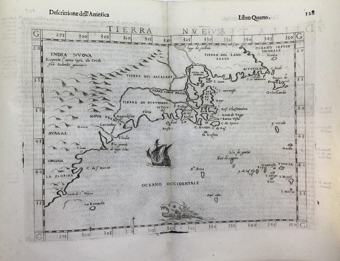 Eastern seaboard of USA. Rare early view. (1 of 2)