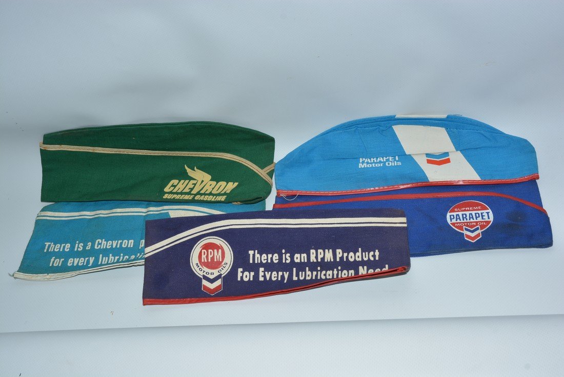 5-Chevron Gasoline Service Station Attendants Hats (1 of 1)