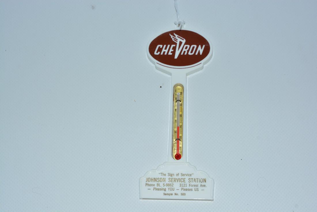 Chevron w/winged "V" logo Plastic Pole Thermometer (1 of 2)