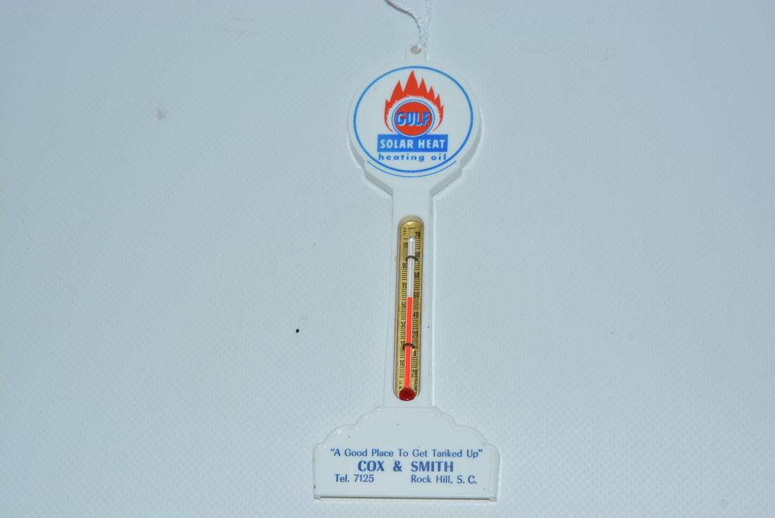 Gulf Solar Heating Oil w/logo Plastic Pole Thermometer (1 of 1)