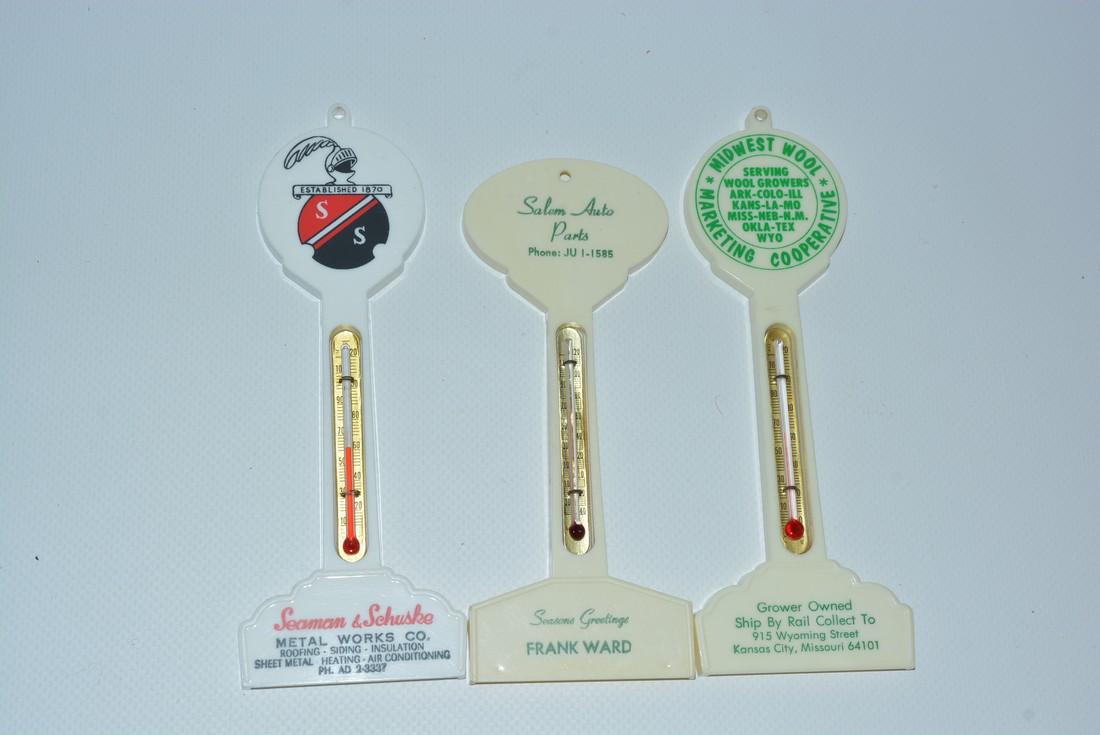 3-Different Plastic Pole Thermometers (1 of 2)