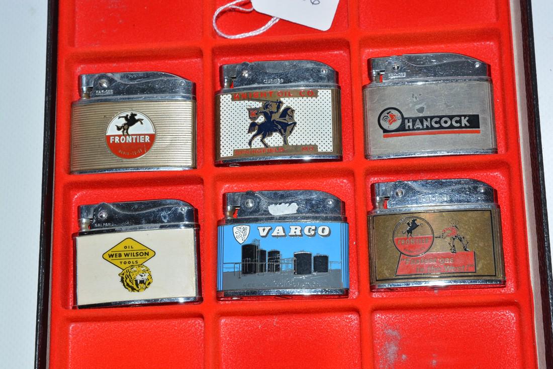 6-Different Service Station Metal Cigarette Lighters (1 of 2)