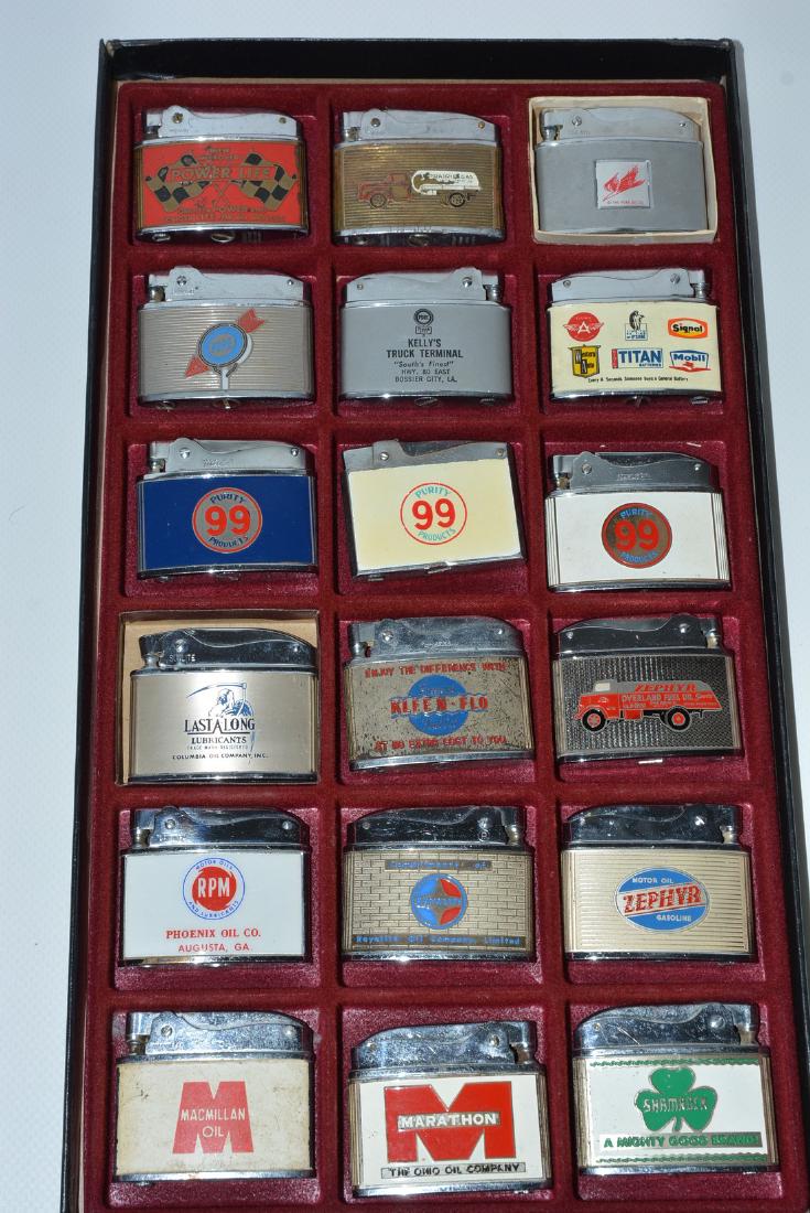 18-Different Service Station Metal Cigarette Lighters (1 of 5)