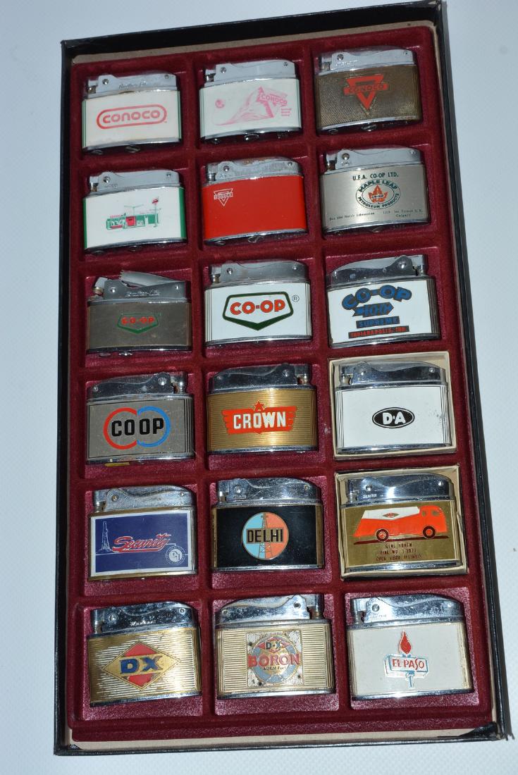 18-Different Service Station Metal Cigarette Lighters (1 of 5)