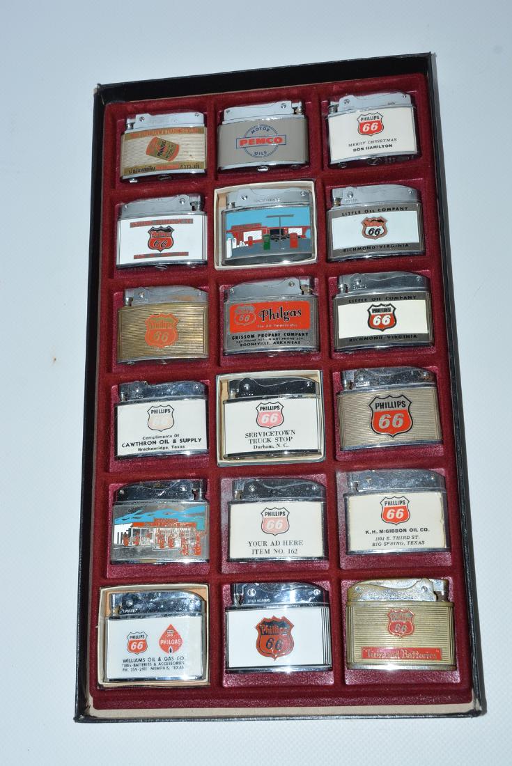 18-Different Service Station Metal Cigarette Lighters (1 of 5)