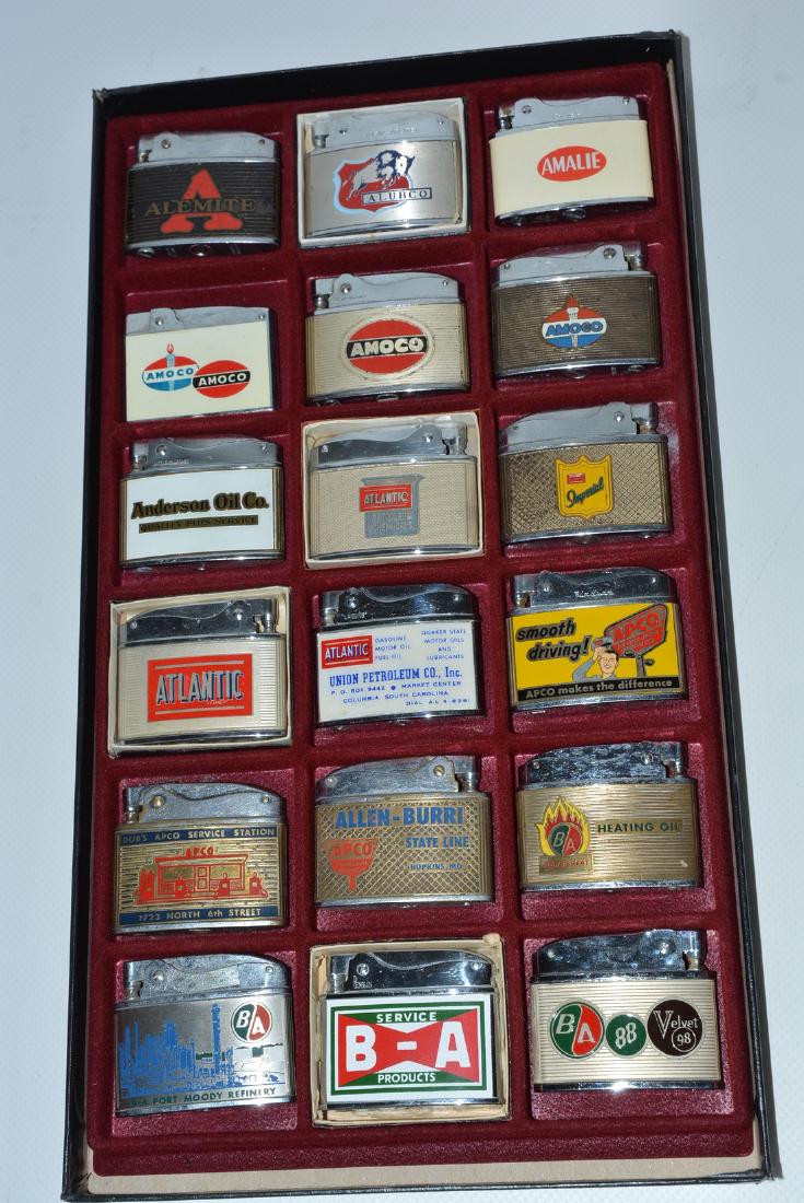 18-Different Service Station Metal Cigarette Lighters (1 of 5)