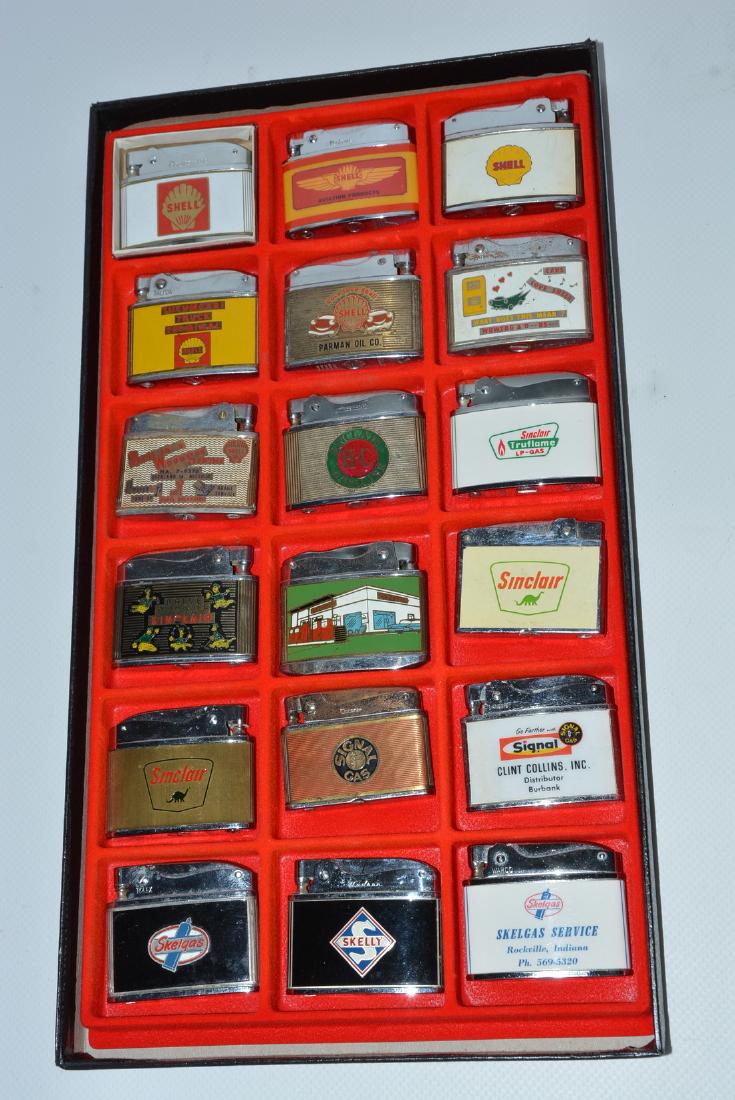 18-Different Service Station Metal Cigarette Lighters (1 of 5)