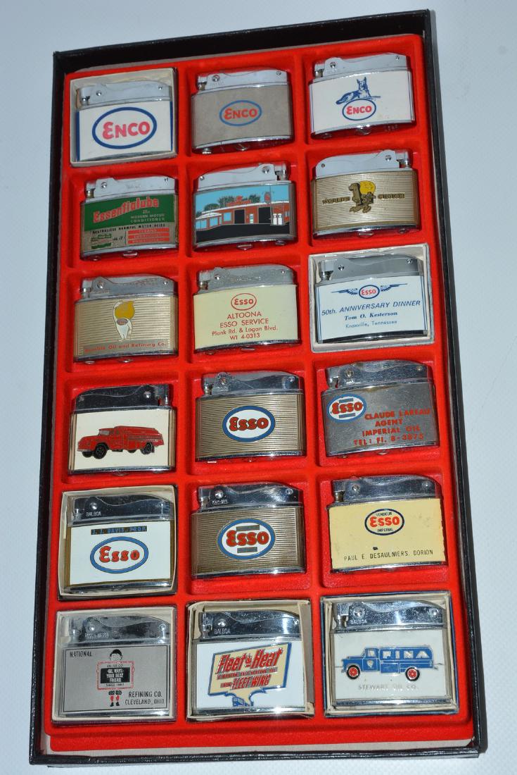 18-Different Service Station Metal Cigarette Lighters (1 of 5)