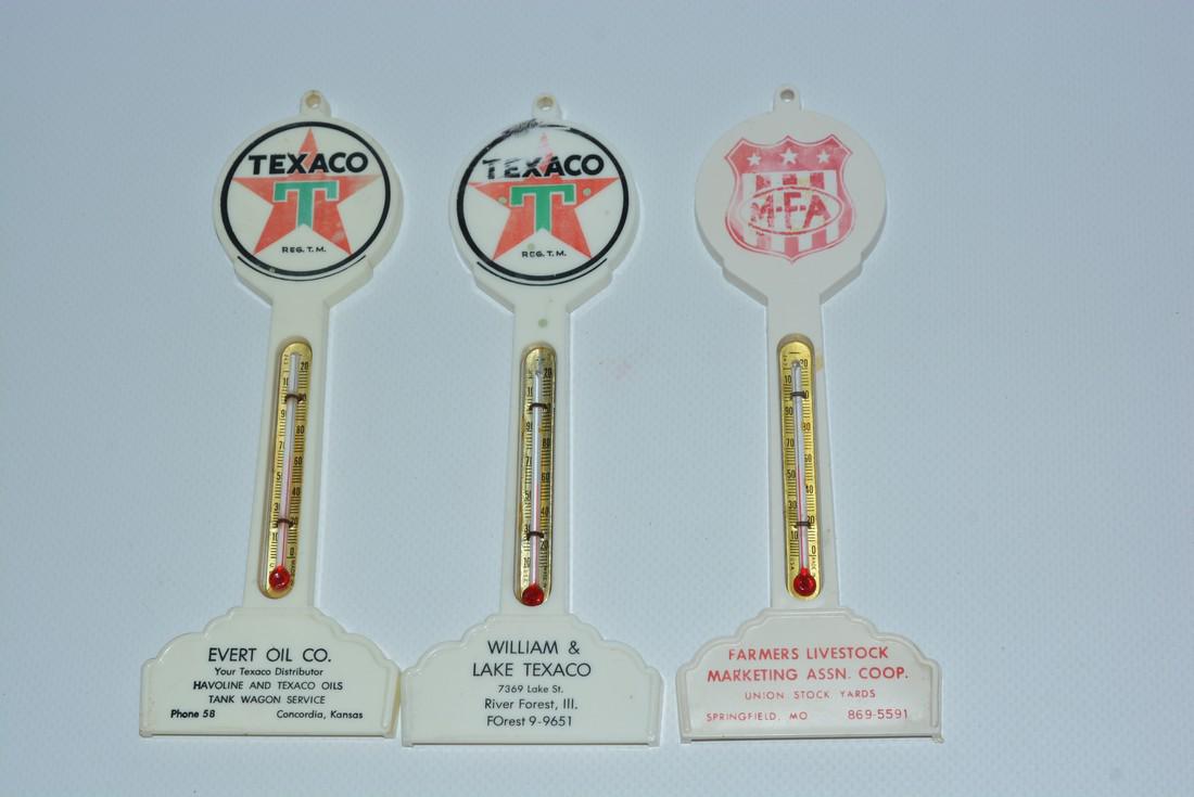 MFA & 2-Texaco Plastic Pole Thermometers (1 of 1)