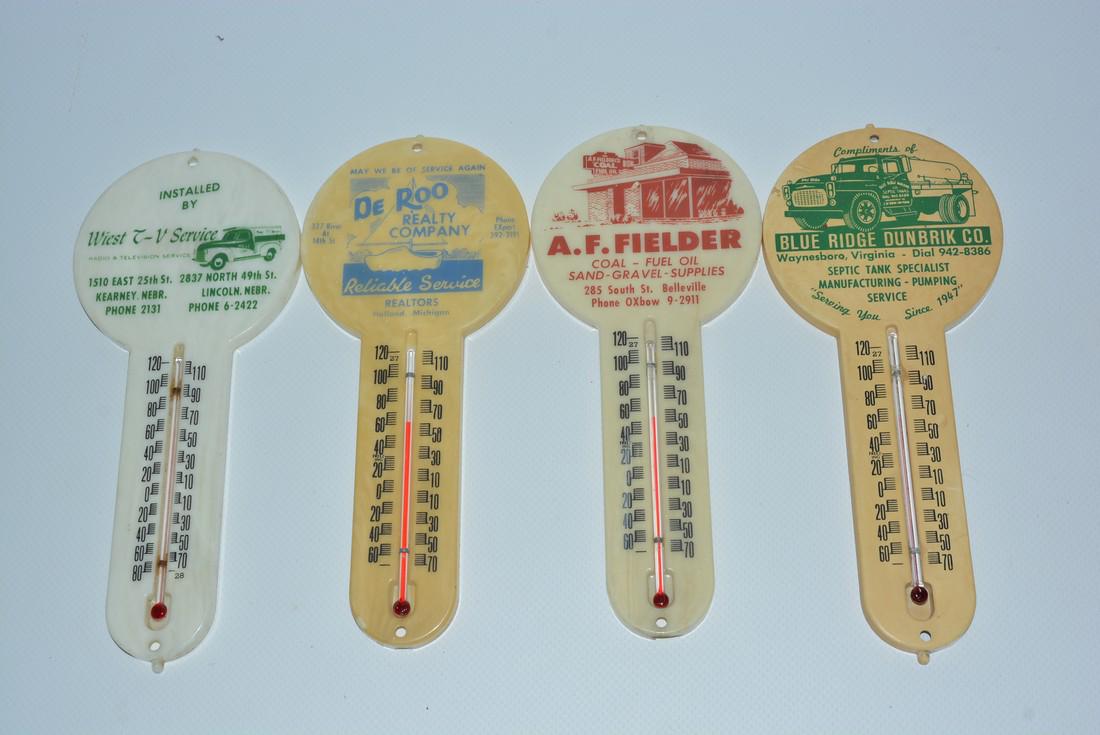 4-Different Plastic Advertising Thermometers (1 of 1)