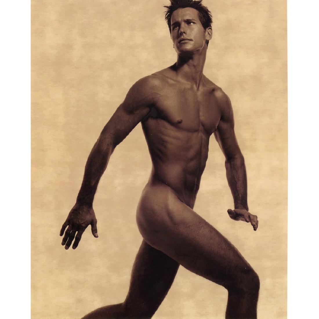 KARL LAGERFELD - Tyler Martin: Artist: KARL LAGERFELD Print Title: Tyler Martin Medium: Satin Finish Umber Photo-Lithograph Printing Date: 1990's Printed in USA Image Size approx: 10.5 x 13 inches Karl Otto Lagerfeld (b. 1933) is a