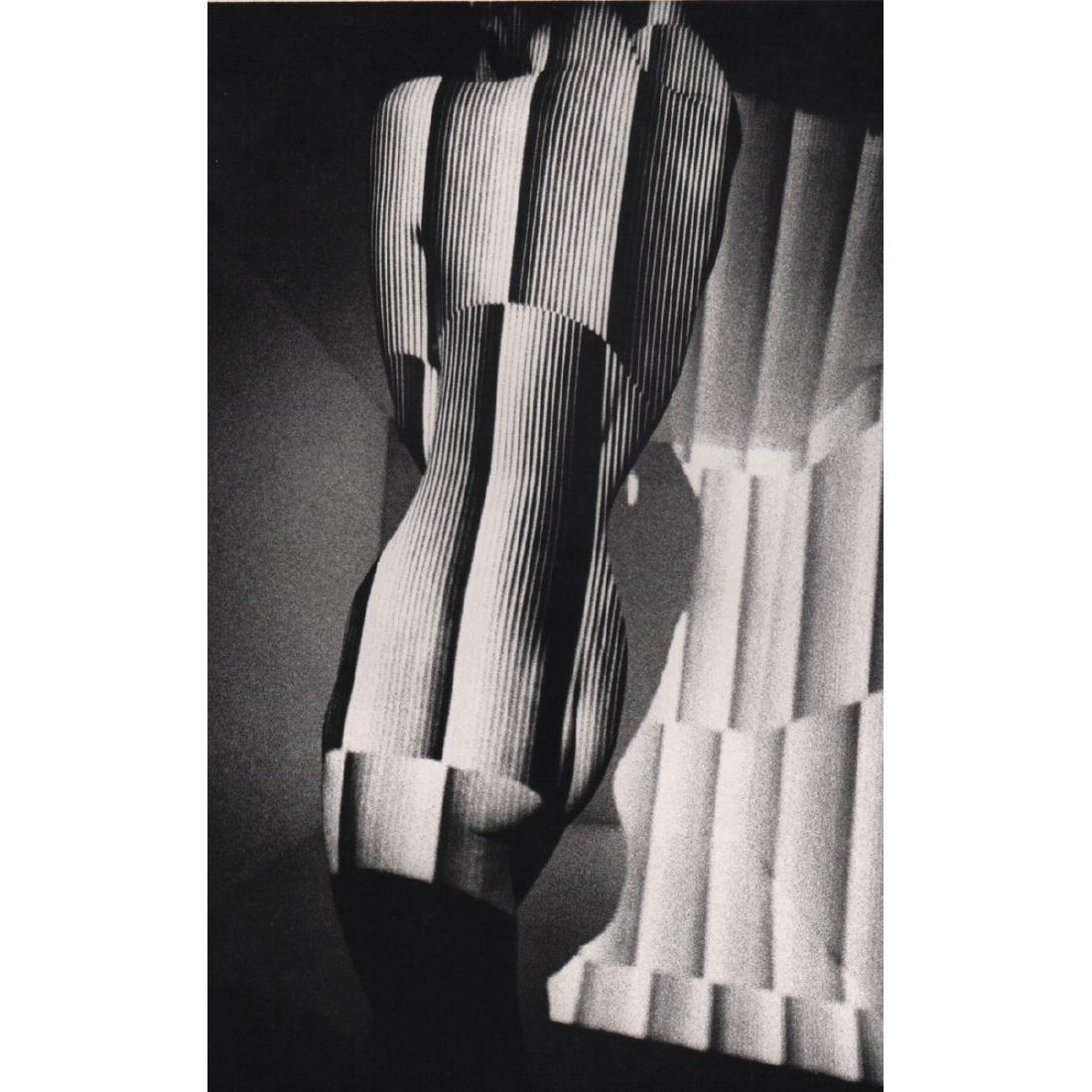 NORIAKI YOKOSUKA - Nude with Stripes: Artist: NORIAKI YOKOSUKA Print Title: Nude with Stripes Medium: Sheet-fed Gravure Printing Date: 1970's Printed in Japan Image Size: 4.5 X 6.75 inches Noriaki Yokosuka (1937–2003) was a Japanese pho