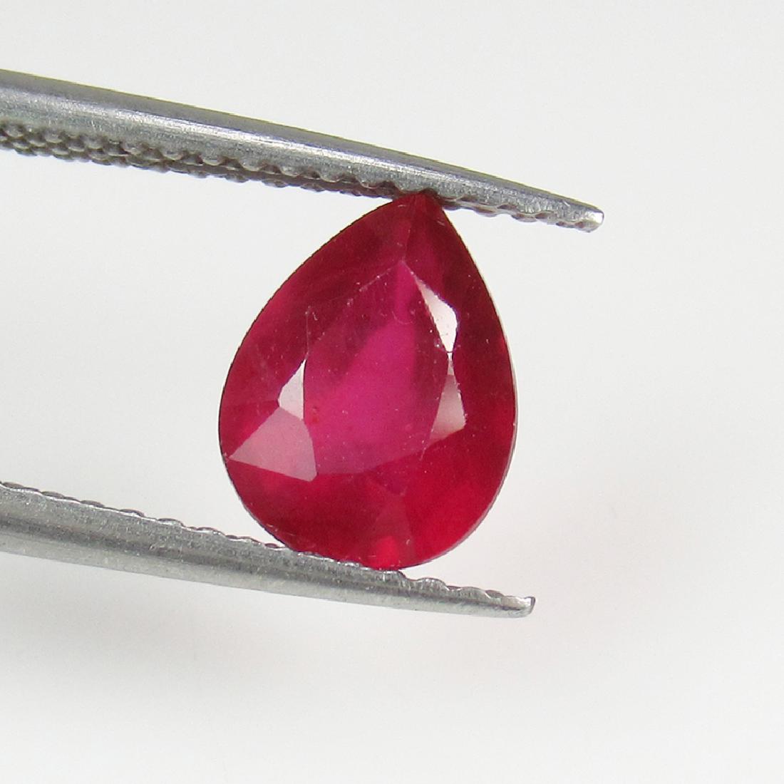 1.72 Ct Genuine Mozambique Red Ruby Pear Cut (1 of 2)