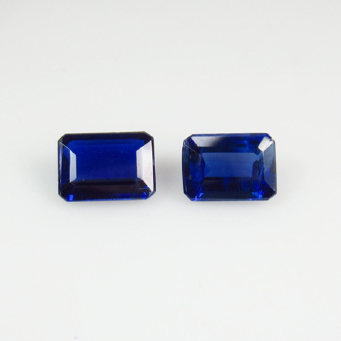2.25 Ct Genuine Deep Blue Kyanite 7X5 mm Emerald Cut (1 of 2)