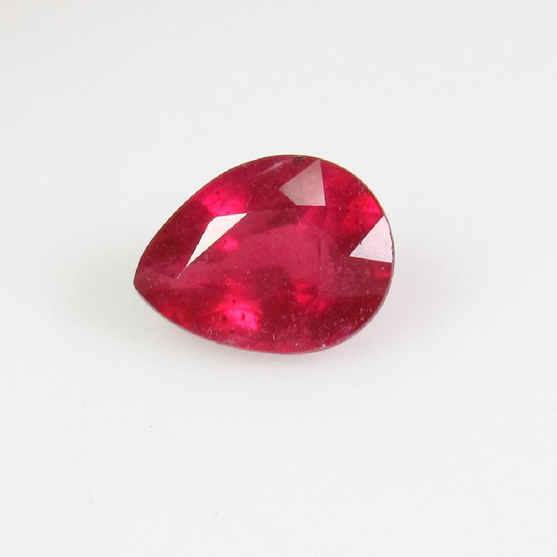 1.45 Ct Genuine Mozambique Red Ruby Pear Cut (1 of 2)