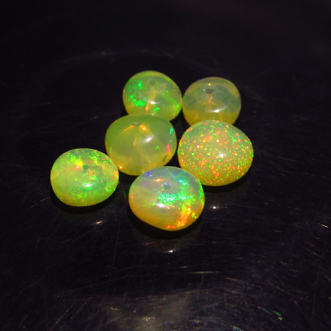 4.20 Ct Genuine 6 Drilled Multi-Color Fire Round Opal (1 of 3)