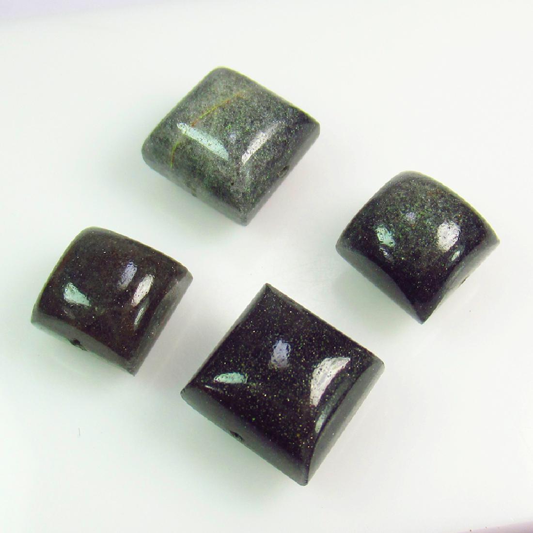 29.10 Ctw Natural 4 Drilled Black Obsidian Beads (1 of 3)