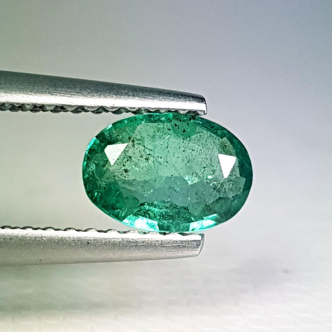 0.65 ct Fantastic Green Gem Oval Cut Natural Emerald (1 of 6)