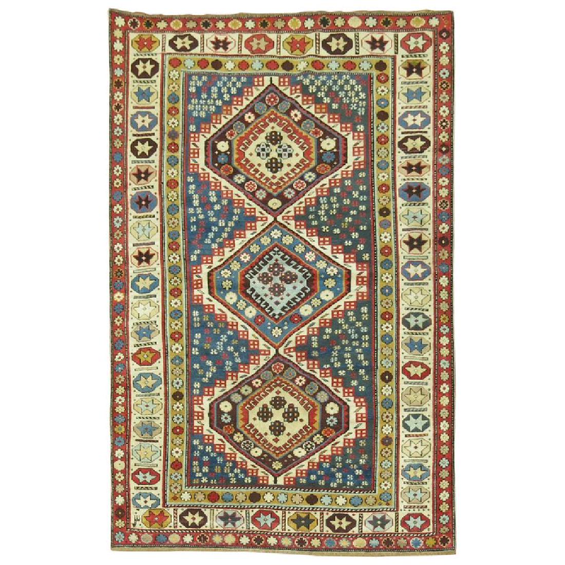 Decorative colored early 20th century handmade Kuba rug: Decorative colored early 20th century handmade Kuba rug in easy-going earthy tribal palette. In the Style Of Bakshaish Place of Origin Caucasus Date of Manufacture 1910 Period Early 20th Century Mater