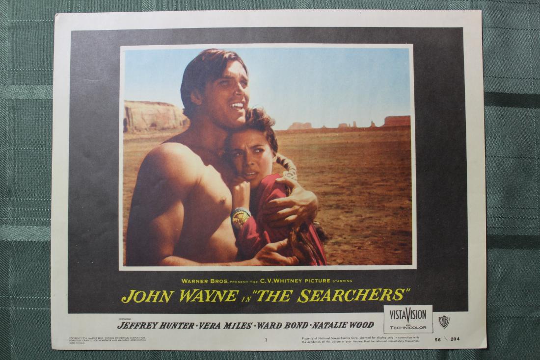 The Searchers (Warner Bros., US, 1956) lobby card #1: Description The Searchers (1956) An American Civil War veteran embarks on a journey to rescue his niece from the Comanches. Director: John Ford Writers: Frank S. Nugent (screenplay), Alan Le May (from