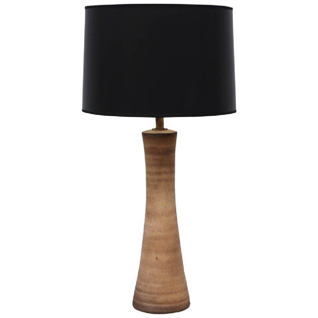 Lee Rosen for Design Technics Ceramic Table Lamp: 1960s Lee Rosen for Design Technics ceramic table lamp. Shade for photography only. Height to light socket 26''. Creator Lee Rosen (Designer) Of the Period Mid-Century Modern Place of Origin United St