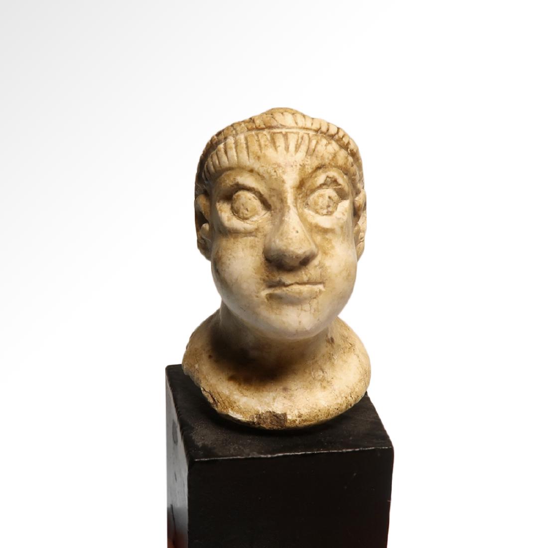 Bactrian White Steatite Head of a Man, 3rd Millennium (1 of 5)