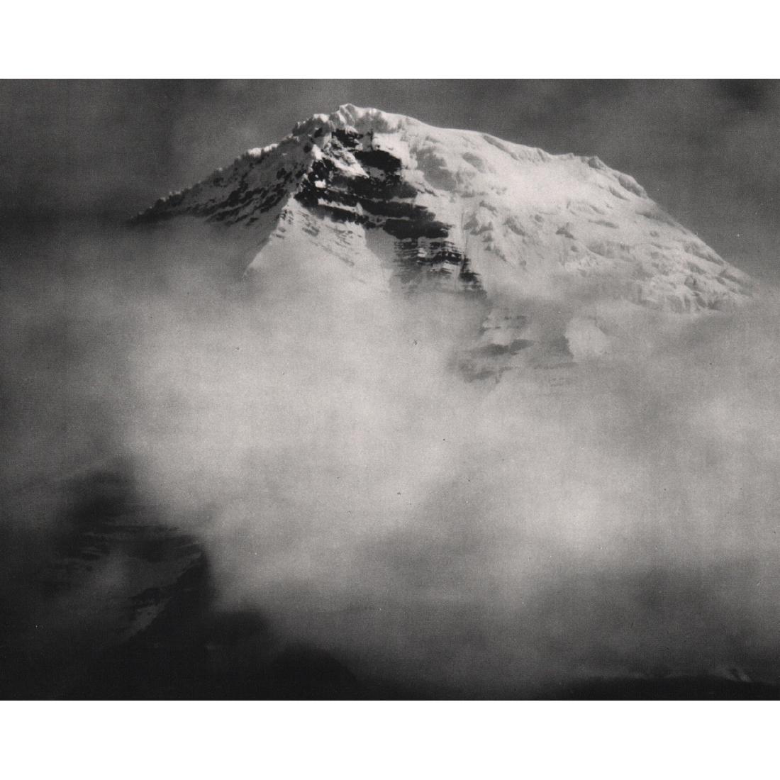 ANSEL ADAMS - Mt. Robson, Jasper Nat'l Park, Canada: Artist: ANSEL ADAMS Print Title: Mt. Robson, Jasper Nat'l Park, Canada Medium: Sheet-fed Gravure Printing Date: 1960's Printed in the USA Image Size approx: 9 x 7 inches Ansel Adams (February 20, 1902