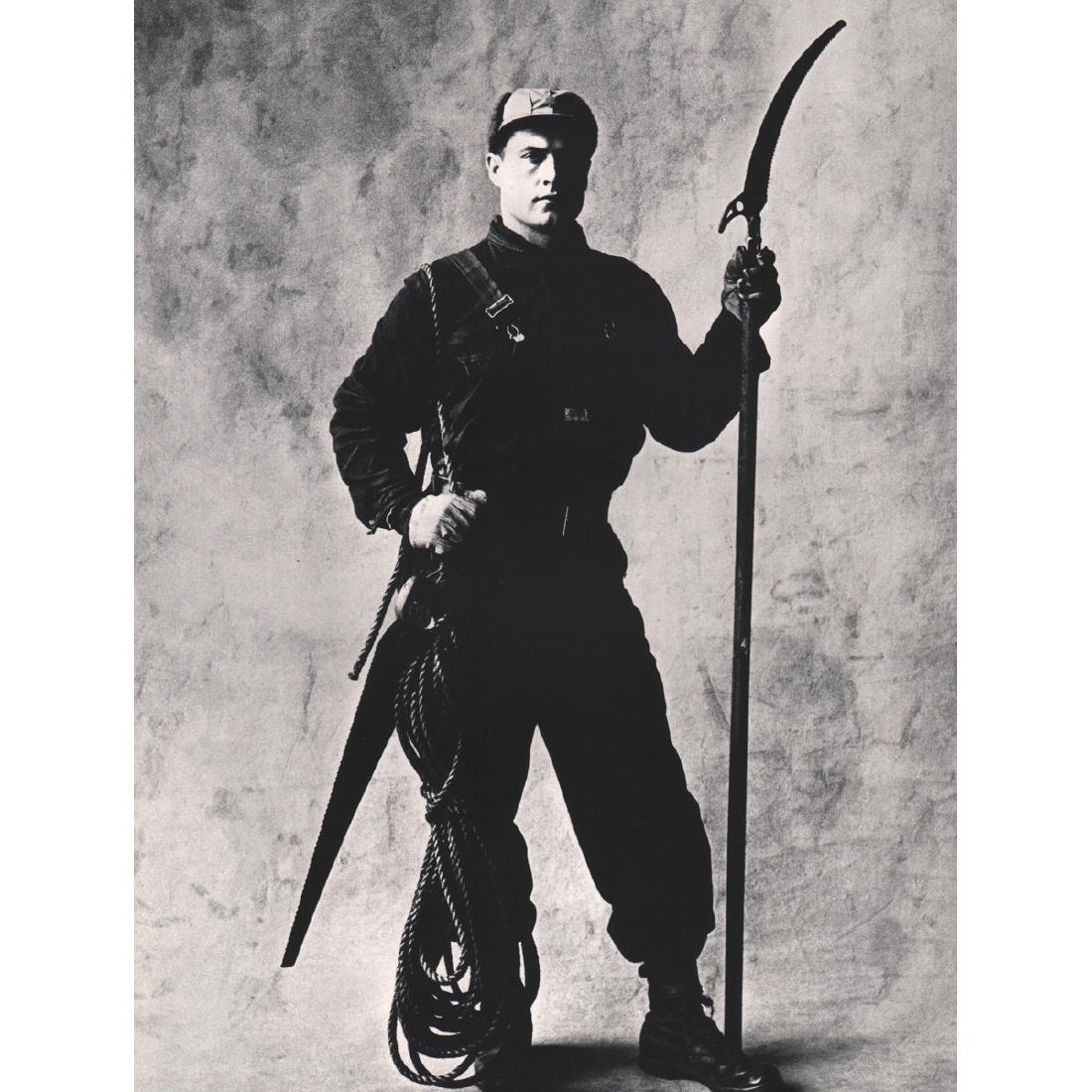IRVING PENN - Tree Pruner, New York: Artist: IRVING PENN Print Title: Tree Pruner, New York Medium: Sheet-fed Gravure Printing Date: 1960's Printed in Switzerland Image Size approx: 9 X 12 inches Irving Pennwas an American photographer k