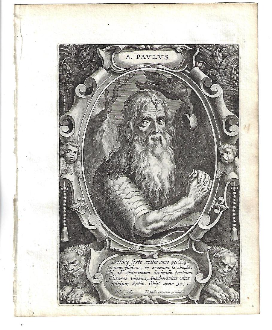 1634 Fine Engraving of Saint Paul by Galle (1 of 1)