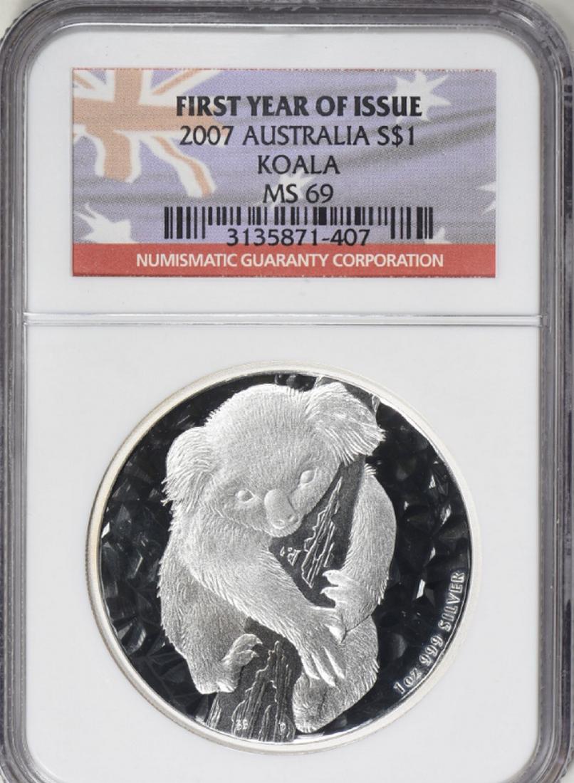 2007 Australian $1 Silver Koala NGC MS69 (1 of 1)