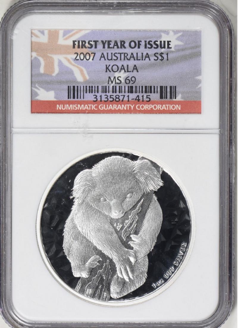 2007 Australian $1 Silver Koala NGC MS69 (1 of 1)