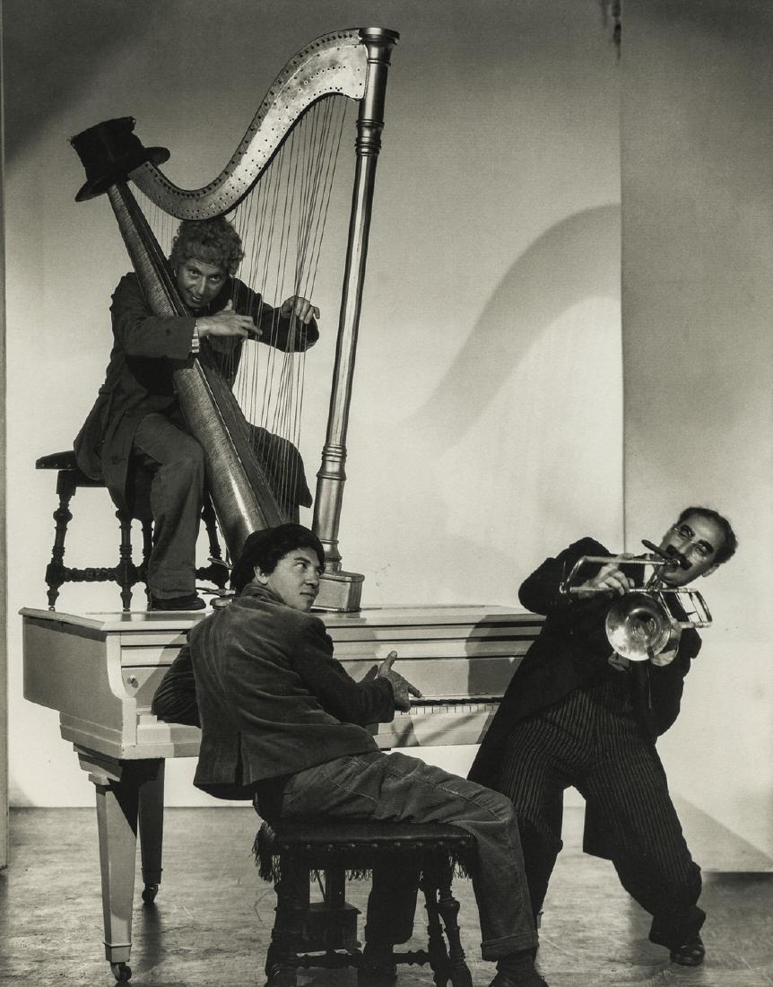 Marx Brothers, A Night at the Opera, 1935: Artist: Bull, Clarence S. Title: Marx Brothers, A Night at the Opera, 1935 Medium: Photo Litho, 1989, Germany Dimensions: 7x9" Heat Wax Mounted on 11x14" Conservation Board Clarence Sinclair Bull (189