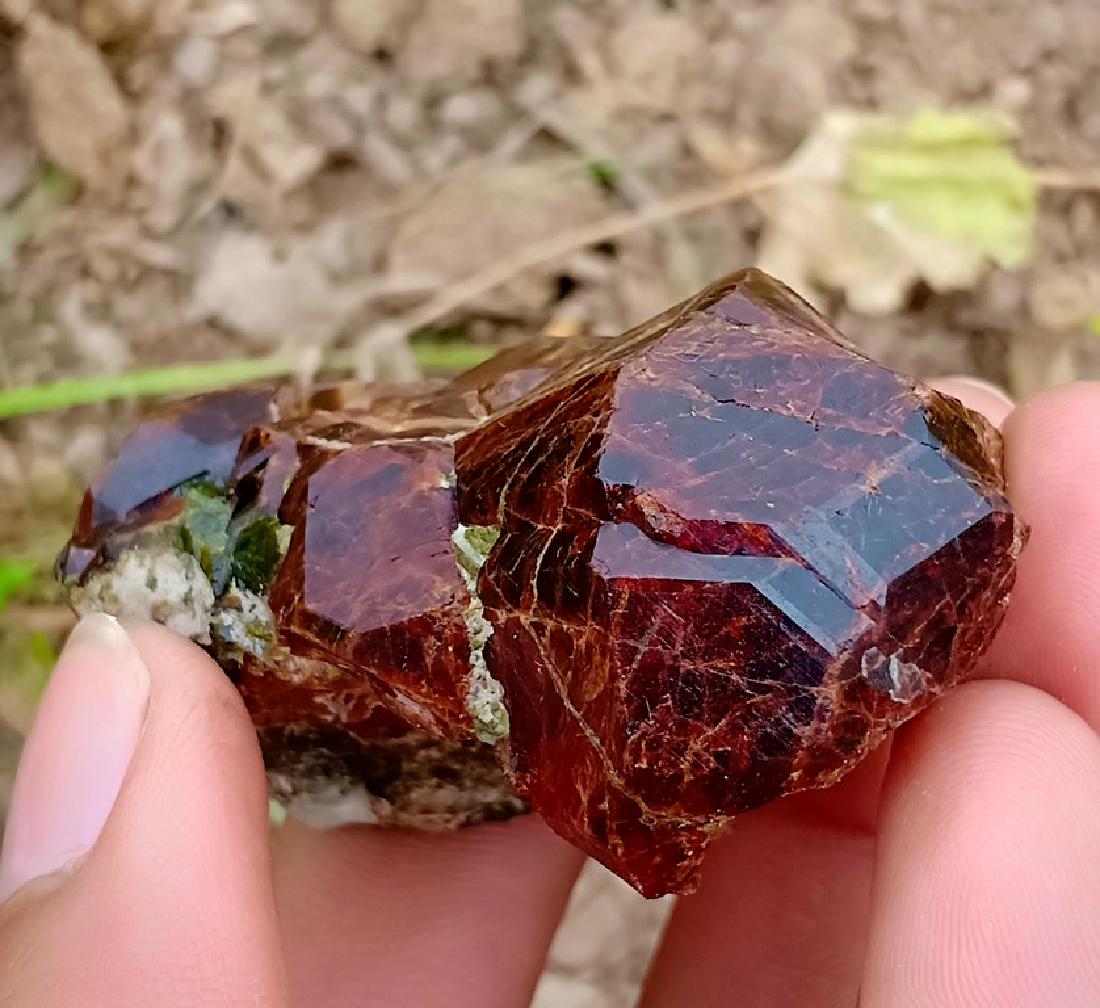 97 Gram Natural Andradite Garnet Specimen: No Reserve! Title: 97 Gram Natural Andradite Garnet Specimen Description: Natural Gemstone: Andradite Garnet Weight: 97 Gram Size/Dimensions: 59x40x30 mm Origin: Shipping: Domestic: Flat-rate of $18.0