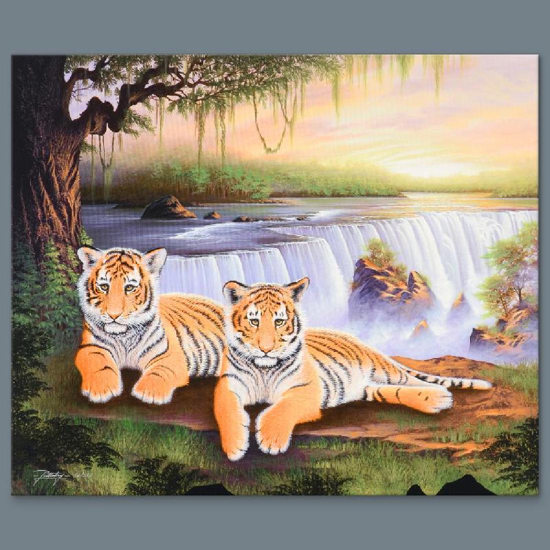 "Tiger Falls" Limited Edition Giclee on Canvas by Jon (1 of 3)