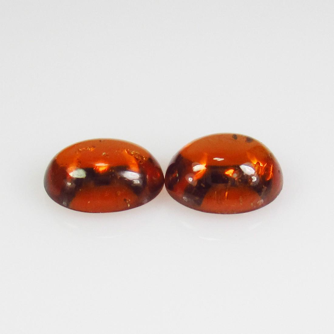 2.09 Ctw Natural Spessartite Garnet Oval Cabochon Pair (1 of 2)