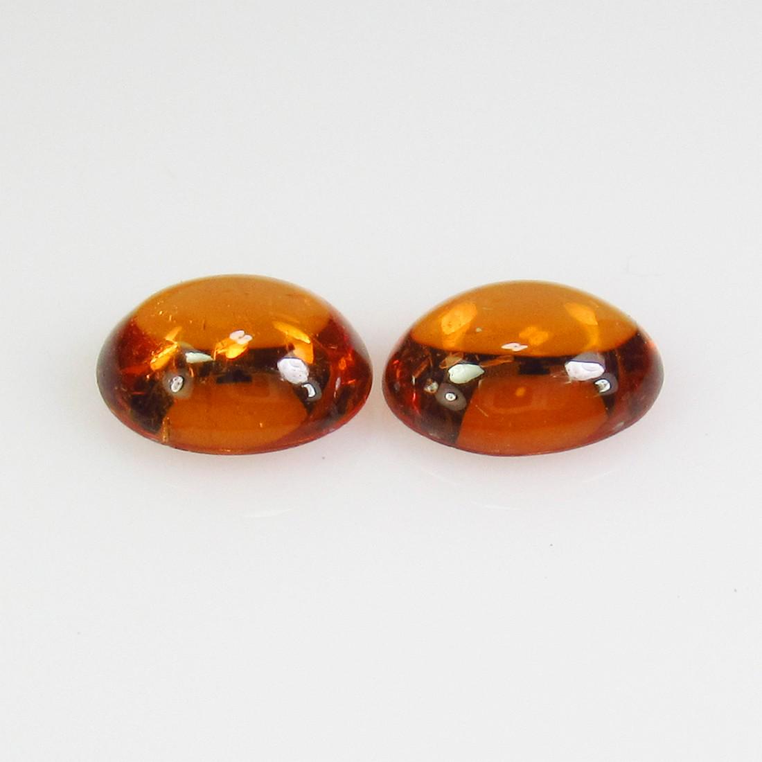1.84 Ctw Natural Spessartite Garnet Oval Cabochon Pair (1 of 2)