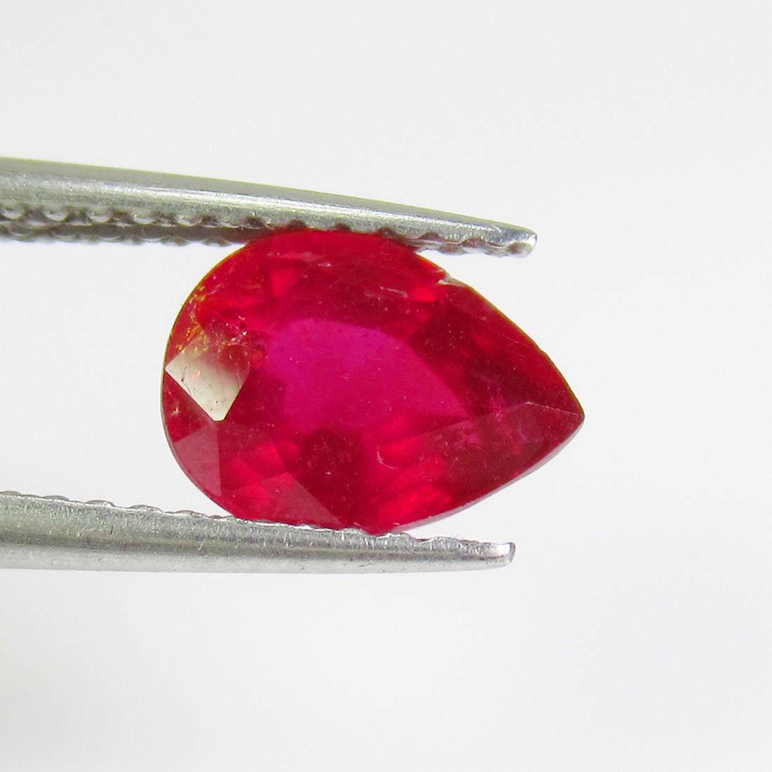 1.52 Ctw Natural Mozambique Red Ruby 8X6 mm Pear Cut (1 of 2)
